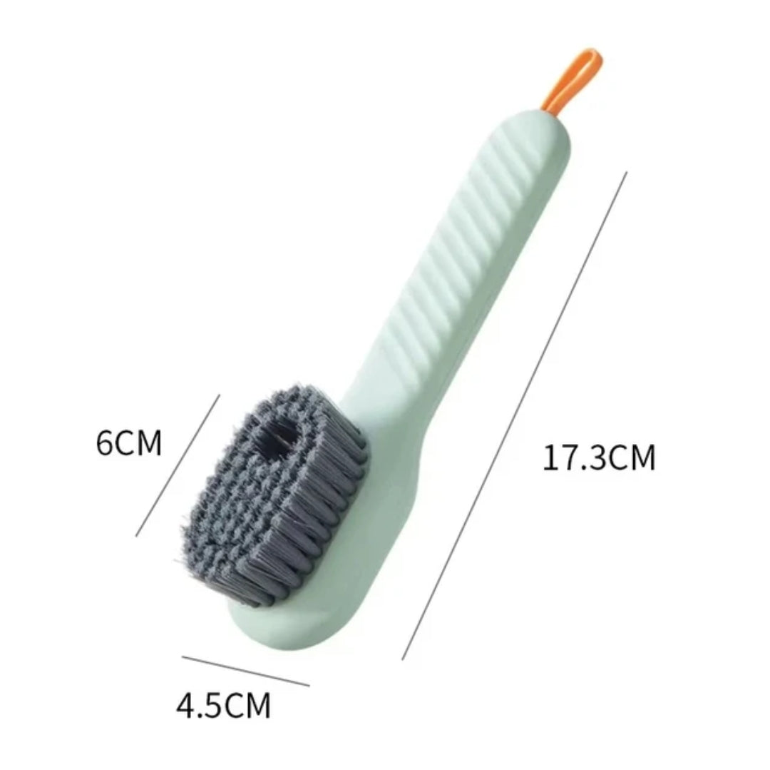 Multifunction Soft Bristled Cleaning Brush with Liquid Dispenser Shoe, Clothes, and Household Cleaning Tool