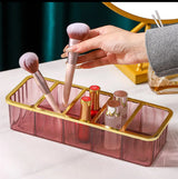 5 Grid Layered Acrylic Cosmetic Organizer Compact Makeup Storage Box for Vanity or Bathroom