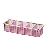 5 Grid Layered Acrylic Cosmetic Organizer Compact Makeup Storage Box for Vanity or Bathroom