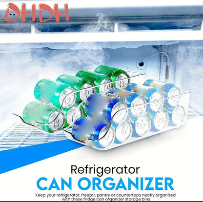 Fridge Can Organizer  Space Saving Storage Rack for Soda, Beer, and Beverage Cans