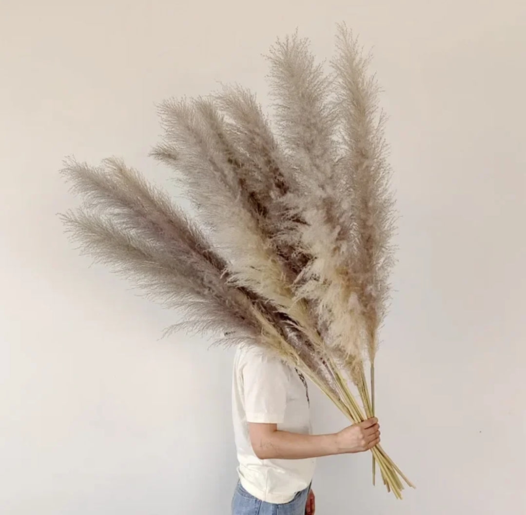 1.5m Artificial Dry Pampas Flowers Elegant Decorative Dried Flower Arrangement for Home, Office, and Events