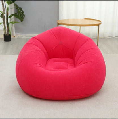 Inflatable Lazy Sofa with Free Pump Spherical Outdoor PVC Plush Football Lounge Chair for Relaxation