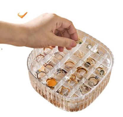 Detachable Jewelry Box 3 Layer Acrylic Storage Organizer for Bracelets, Earrings, Rings, and Accessories