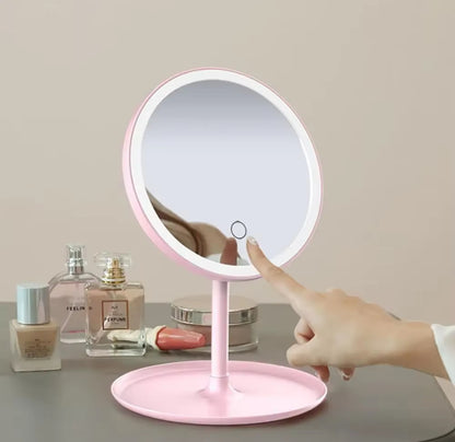 Smart Touch LED Light Portable Mirror