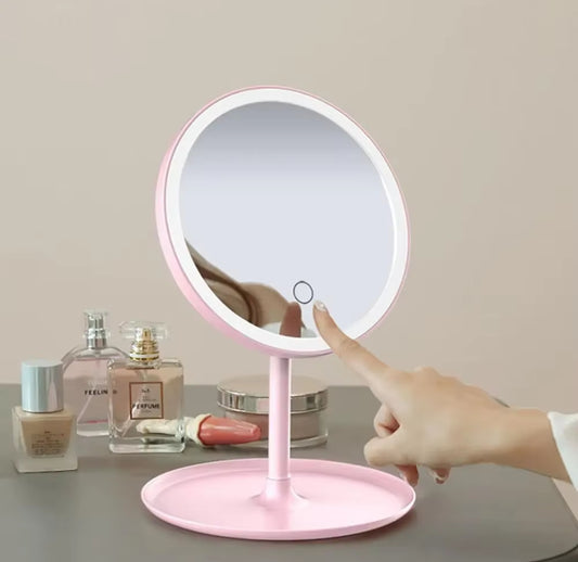 Smart Touch LED Light Portable Mirror