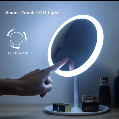 Smart Touch LED Light Portable Mirror