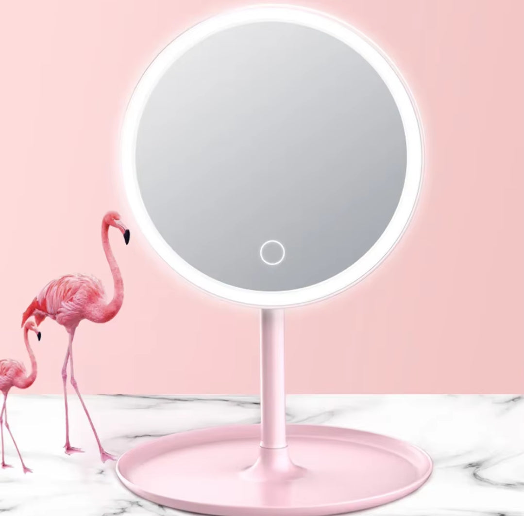 Smart Touch LED Light Portable Mirror