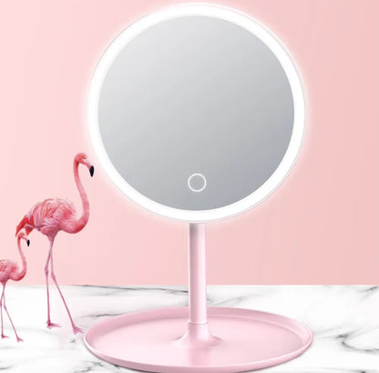 Smart Touch LED Light Portable Mirror