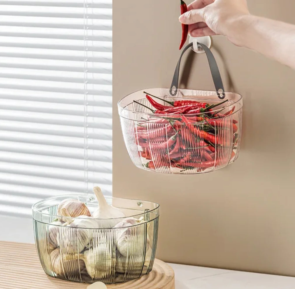 Large Capacity Wall Mounted Storage Basket Onion, Garlic, Kitchen, Office, and Bathroom Organizer