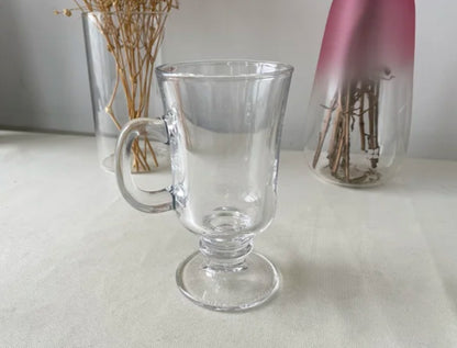 Heat-Resistant Thickened Glass Irish Coffee Cups Transparent, Durable Glassware for Hot Drinks