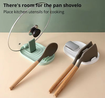 Nordic Style Pot Lid Holder Plastic Kitchen Spoon Rest/Holder for Countertop Organization