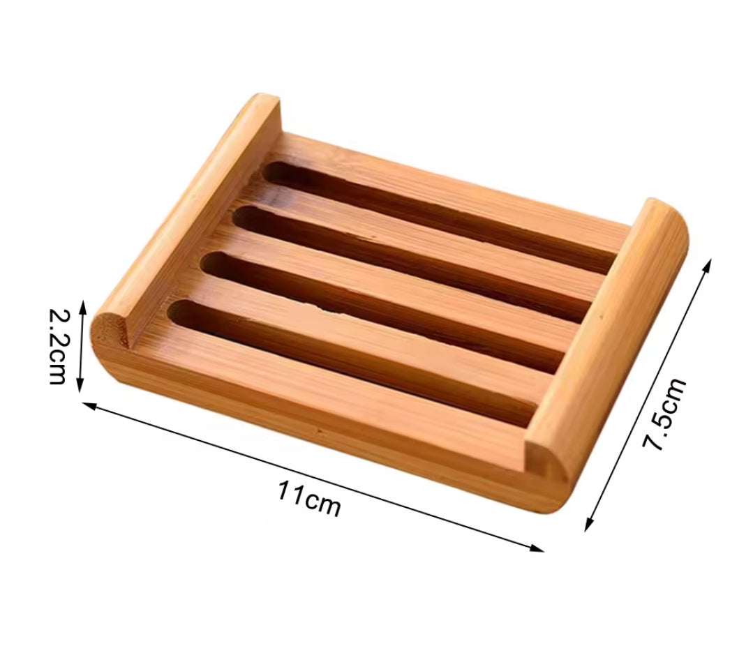 Eco Friendly Bamboo Soap Dish Natural Wooden Soap Holder for Bathroom & Kitchen