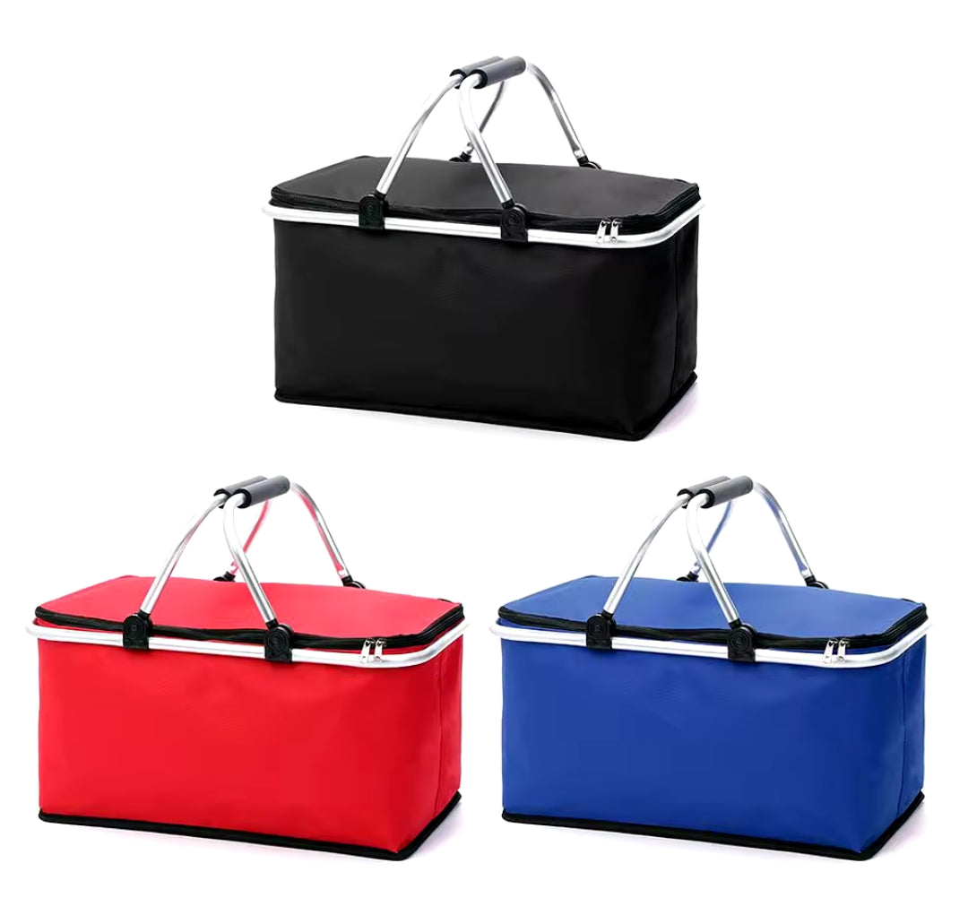 Picnic Foldable Insulated Portable Bag | Available in Black, Red, and Blue | Wholesale Price