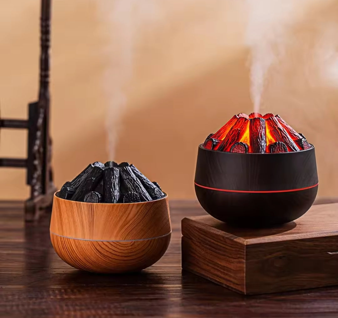 Charcoal Fire Humidifier | 2.2W 300ml Tank | 30 |50ml/h Spray Output | Available in 2 Colors