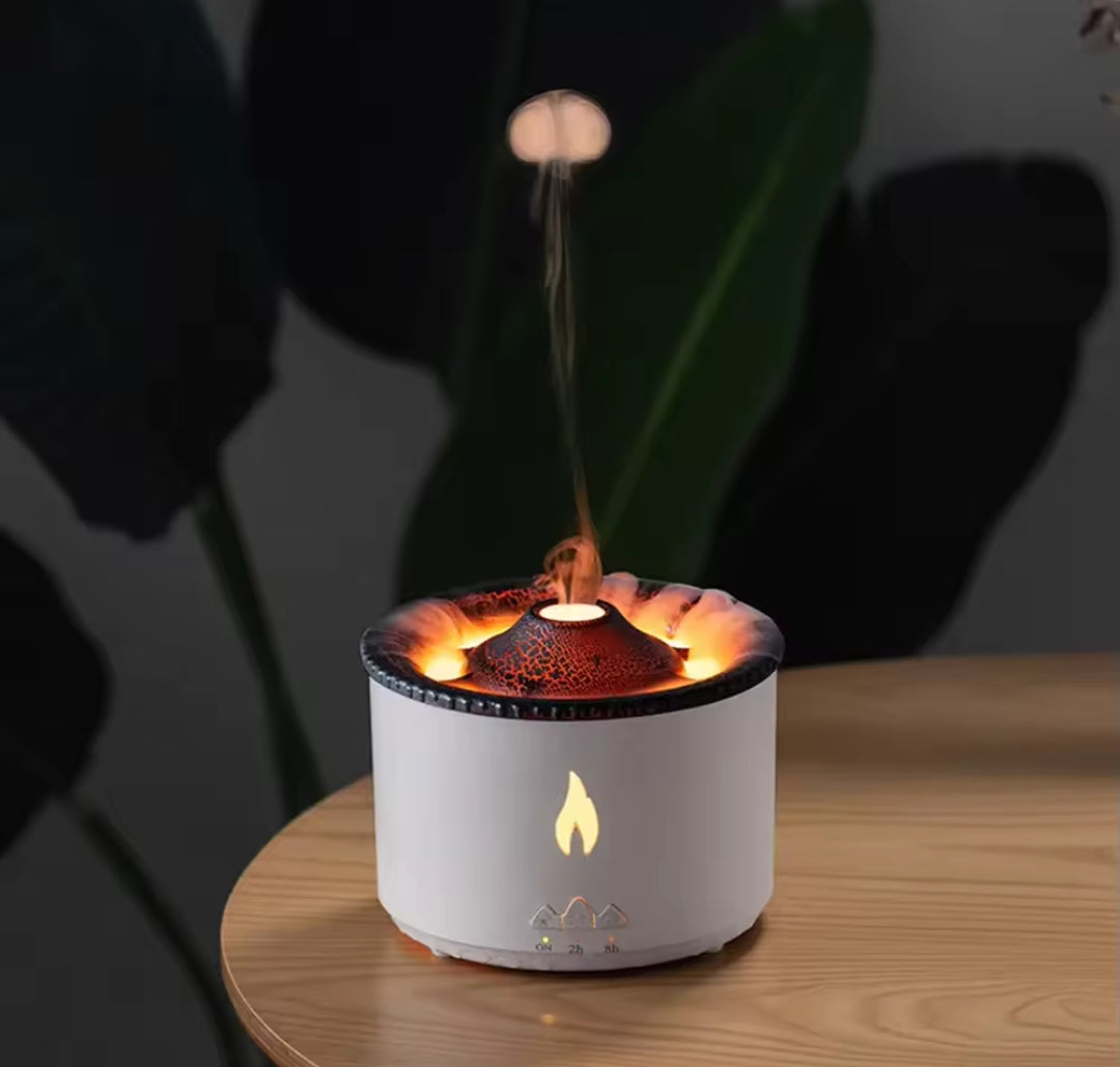 Volcano Aromatherapy Diffuser  Humidifier | 560ml Water Tank | Two Speed Timing & Remote Control