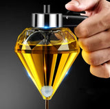 Exquisite Diamond Honey|Oil Dispenser | 200ml Glass + PP | Drip Free Dispenser for Olive Oil, Honey, Vinegar, Liquid Condiments