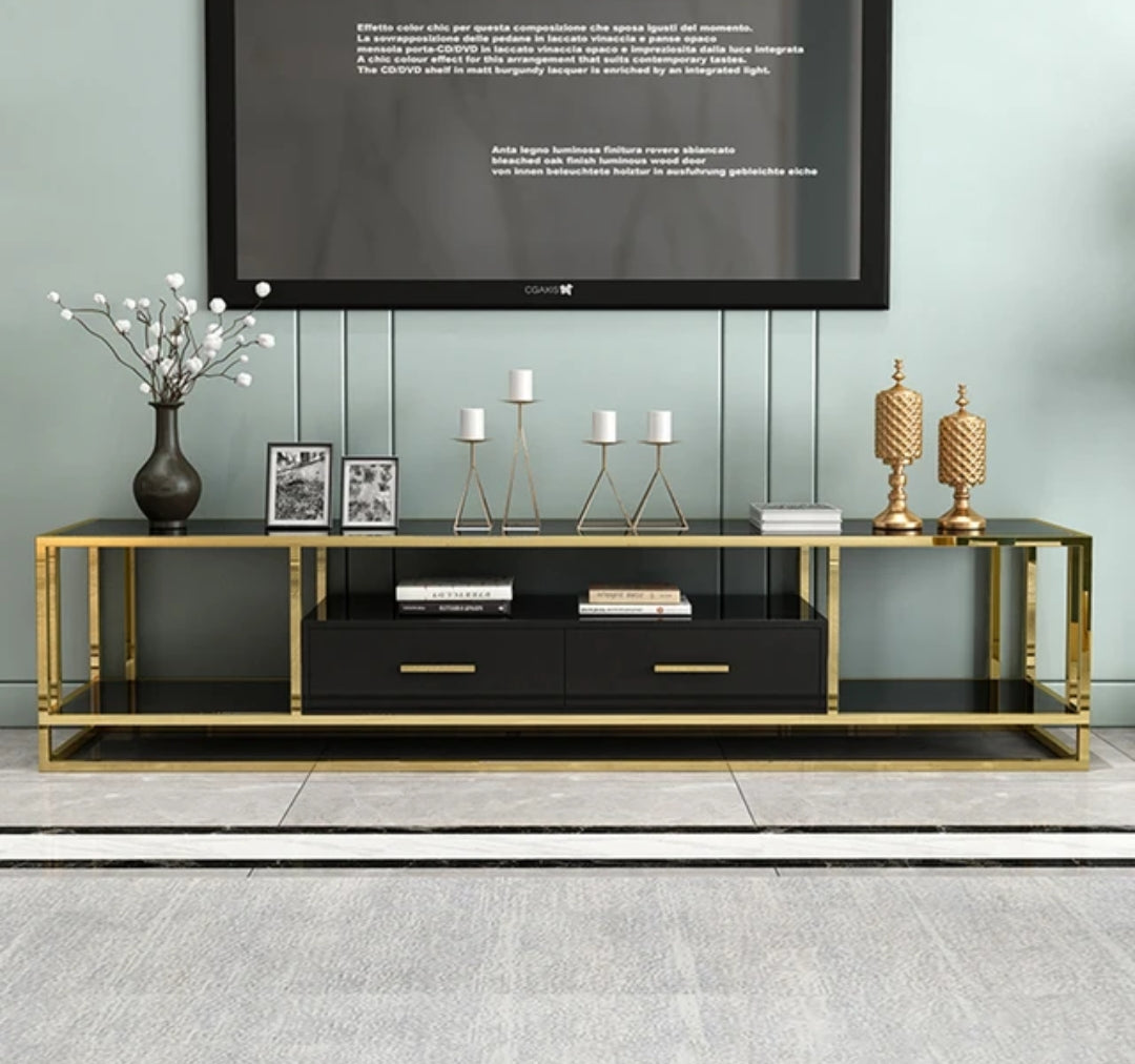 Marble Effect (Wooden) TV Stand | Stylish White TV Cabinet | Modern Living Room Furniture