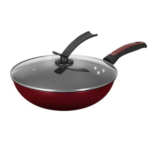 Non Stick Deep Frying Pan with Glass Lid Versatile Skillet for Sautéing, Frying, and Cooking