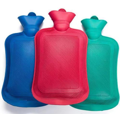 Hot Water Bottle  1L Capacity, Available in Blue, Pink, Green, and Grey for Soothing Warmth & Comfort