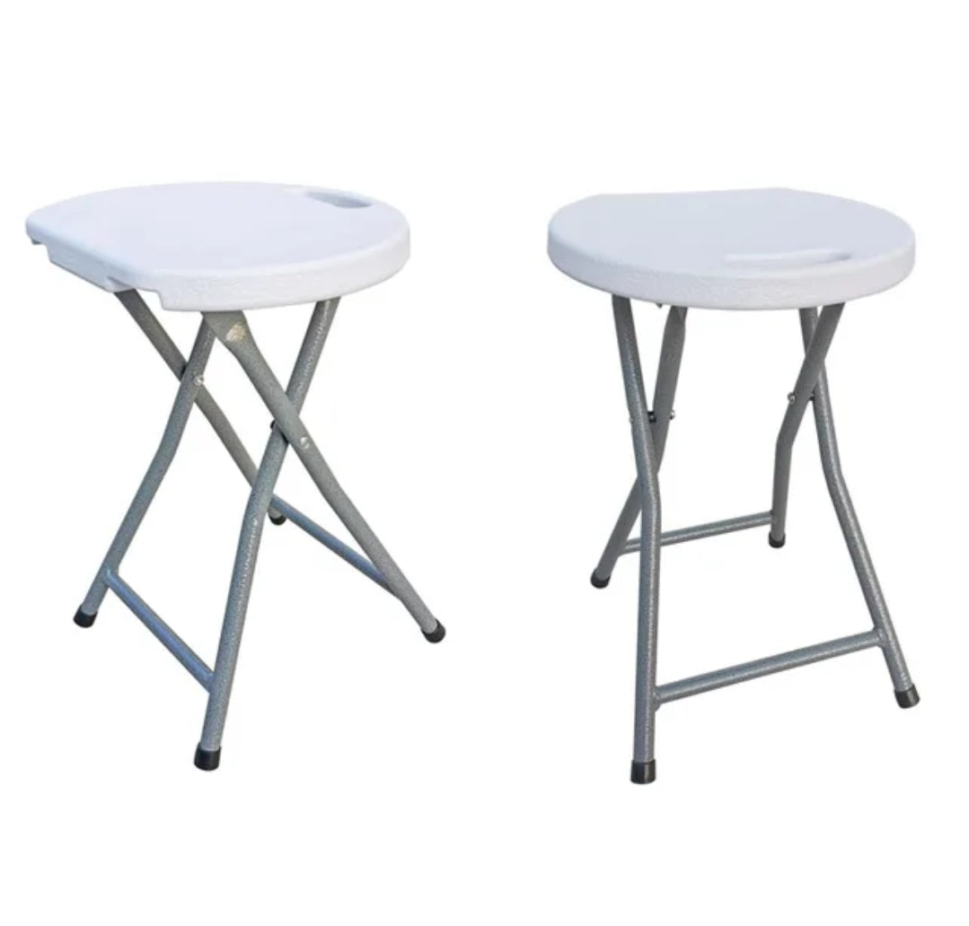 Outdoor Foldable Stools with Table Set  4 Lightweight Portable Folding Stools & Foldable Table for Camping, Picnics, and Outdoor Activities