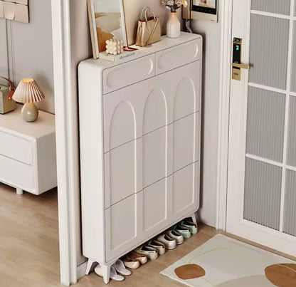 Ultra Slim Bucket Flip Shoe Cabinet | Modern Space Saving Design