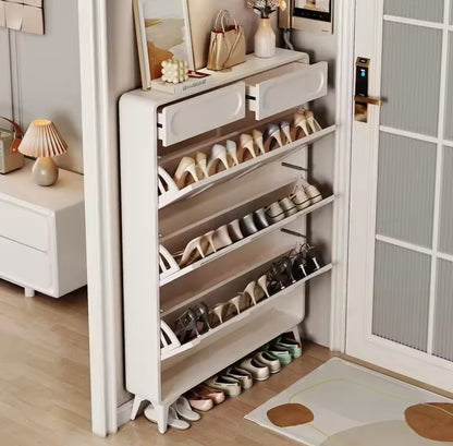 Ultra Slim Bucket Flip Shoe Cabinet | Modern Space Saving Design