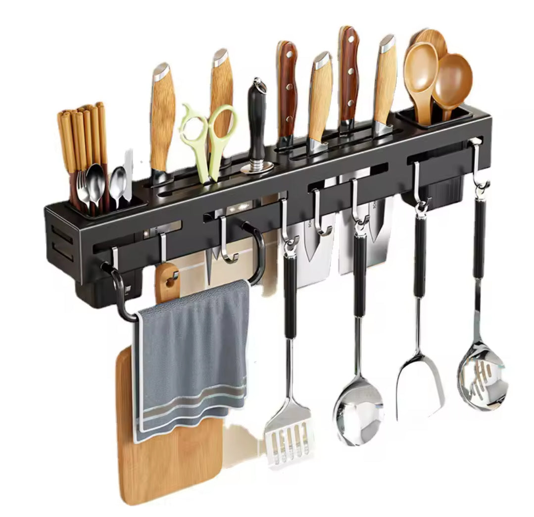 Multipurpose Metal Kitchen Utensil Storage Rack  Durable & Rustproof