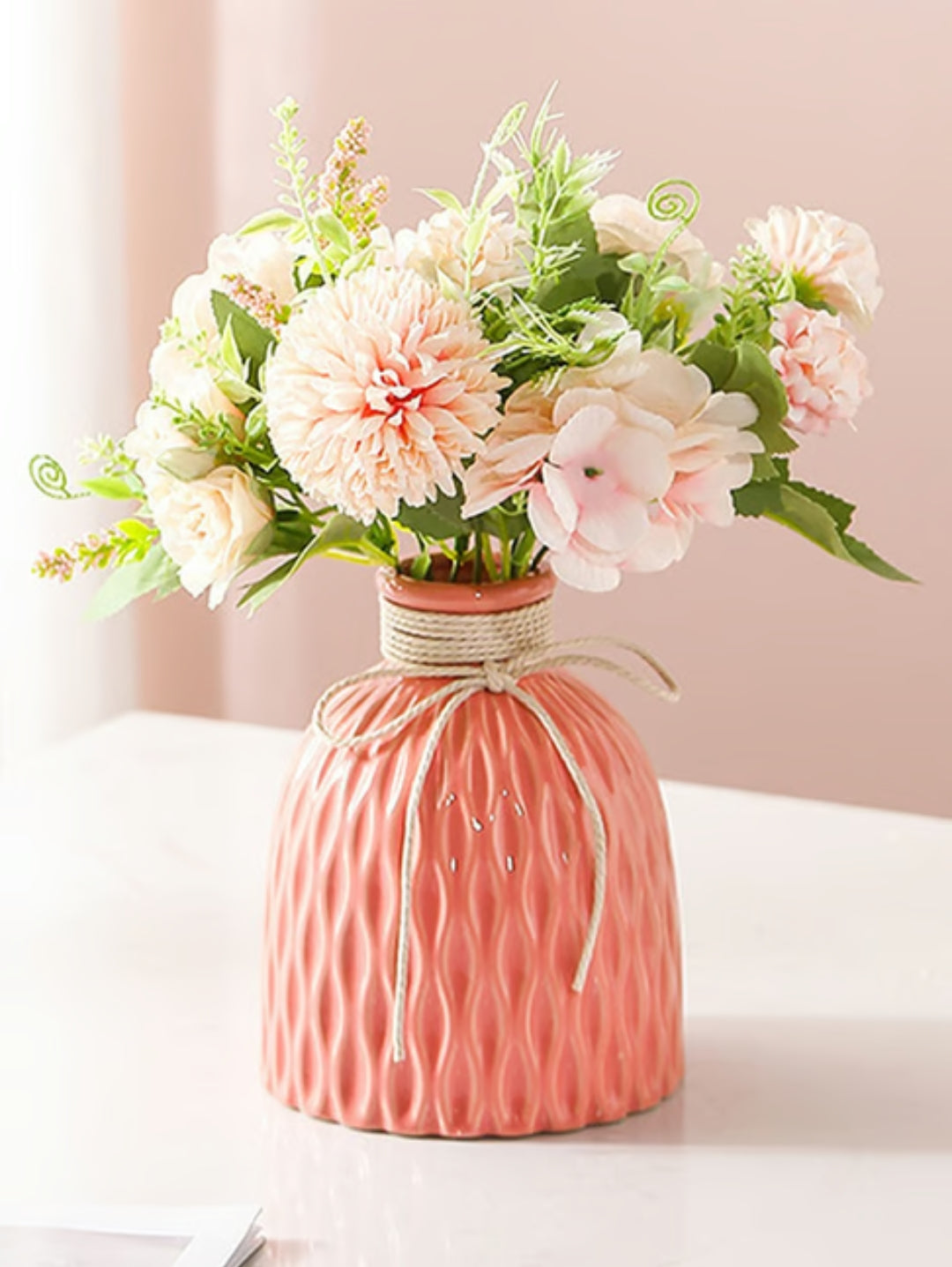 Stylish Pink Plastic Flower Vase  Lightweight & Durable