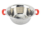 32cm Stainless Steel Drainer/Rice Strainer with Handles for Fruits and Vegetables