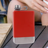 Portable Stainless Steel Whisky Hip Flask Red