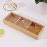 3 Slot Wooden Tea Bag & Candy Organizer Stylish Storage Solution