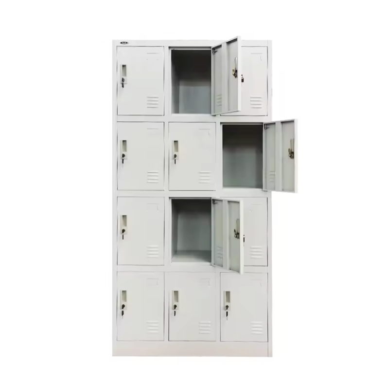 Multifunctional 12-Door Metal Staff Locker – Office & Bedroom Wardrobe Safe Locker, Durable Iron Storage Cabinet | Offices, Bedrooms, Schools, Gyms, & Staff Rooms