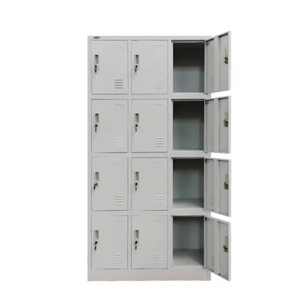 Multifunctional 12-Door Metal Staff Locker – Office & Bedroom Wardrobe Safe Locker, Durable Iron Storage Cabinet | Offices, Bedrooms, Schools, Gyms, & Staff Rooms