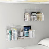 Wall Self Adhesive | Transparent 2pcs Wire Shelf Rack Hooks| Drill-Free Bathroom Office & Kitchen Storage