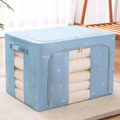 Multipurpose Storage Box | 60 x 40 x 43 cm | Waterproof & Moisture-Proof | Oxford Fabric with Steel Frames | Available in Pink, Blue, White