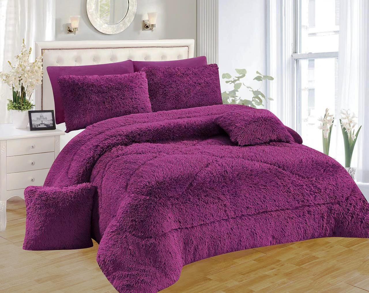 Fluffy Duvet Set with 4 Pillowcases and 1 Bedsheet |  Soft and Cozy Bedding