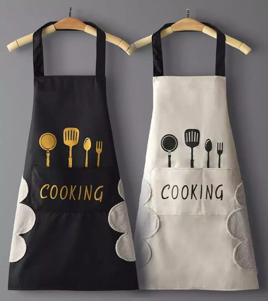 Cooking Printed Adult Waterproof and Oilproof Fabric Kitchen Apron | Kitchen Linen Cooking Aprons | Food Preparation Grilling Aprons