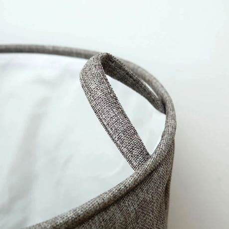 Collapsible Laundry Basket | 52cm x 42cm | Durable Cotton Linen with Waterproof Coating