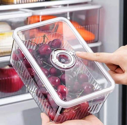 Acrylic Fridge Storage Containers |  Clear | Durable Transparent Organizers for Fridge & Pantry | Space-Saving Food Storage