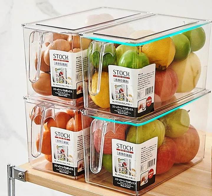 Acrylic Transparent Storage Container | BPA Free | Size: 14x13x24cm | Durable Organizing Solution for Home & Kitchen