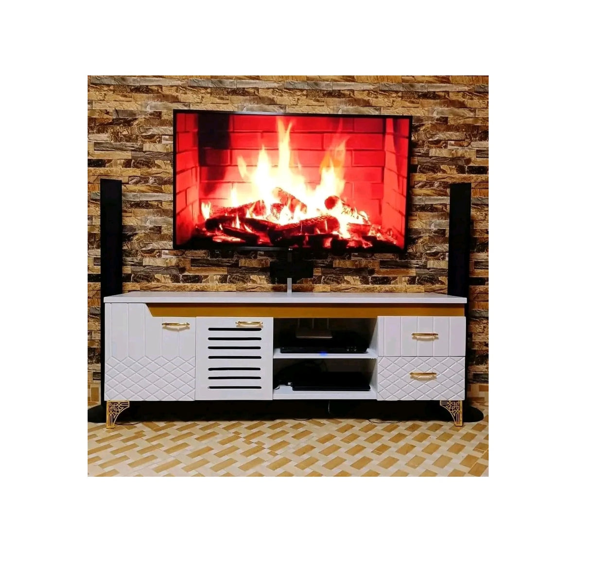 5ft TV Stand with LED Lights | Modern Design | Fits Up to 65 Inch TV