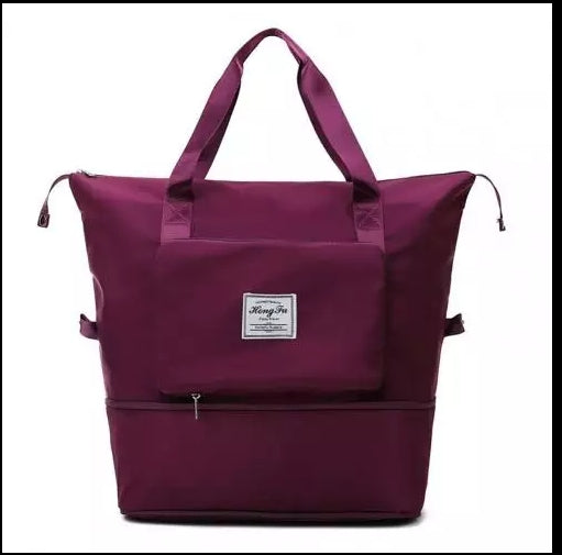 Multipurpose Expandable Foldable Fashion Travel Bag | Available in Fuchsia, Grey, Peach/Pink, Purple