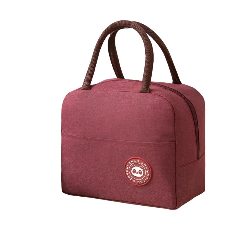 Quality Insulated Lunch Box Bags | Oxford Fabric Meal Organizer in Maroon, Black, Grey, Navy Blue