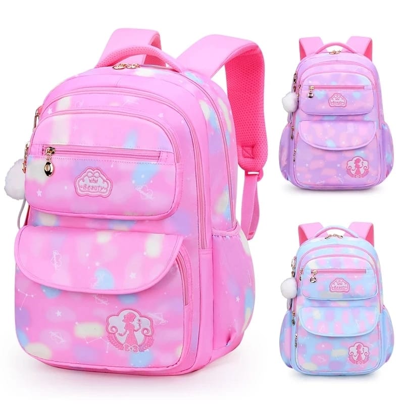 Waterproof Fabric Quality Pinky Children's School Bag | 40x32x16 cm (Large) | Available in Pinky Pink, Pinky Blue, Pinky Purple