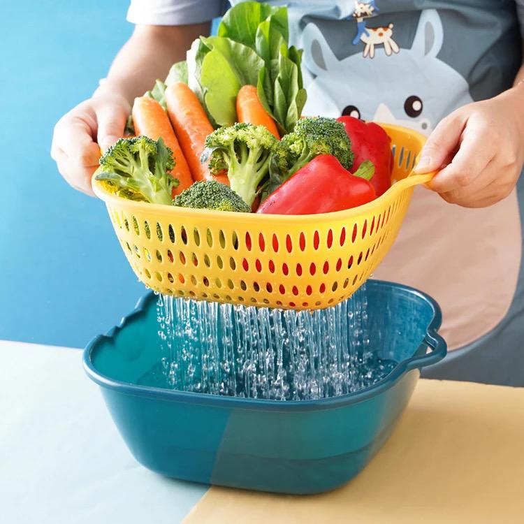 Multifunctional  6 Piece Set Drain Plastic Basket | Assorted Colors | Ideal For Use In Home Kitchens For Everyday Tasks