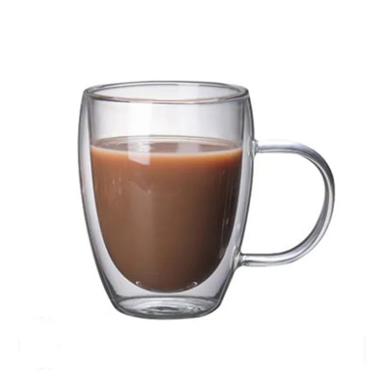 350 ml Double Wall Cup | Insulated Glass Coffee Mug | Keeps Drinks Hot & Cold