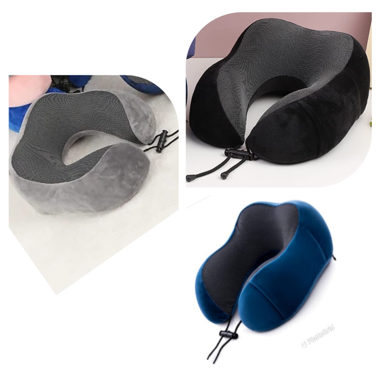 Portable Travel Neck Pillows | 100% Memory Foam Luxury Travel Neck Support Rest Pillow | with Noise Isolating Ear Plugs|Washable Casing | Mobile Phone Pocket