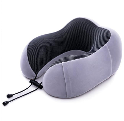 Portable Travel Neck Pillows | 100% Memory Foam Luxury Travel Neck Support Rest Pillow | with Noise Isolating Ear Plugs|Washable Casing | Mobile Phone Pocket