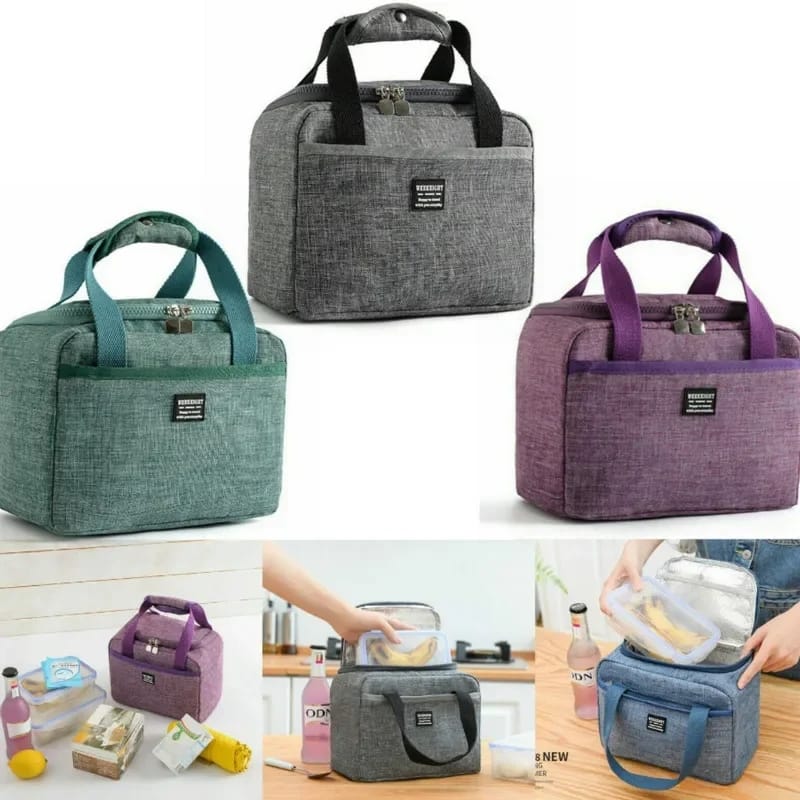 Tote Durable Canvas Portable Thermal Insulated Bags with Thick  Aluminium Foil Lining | Food | Beverage Hot Cold Insulated Bags | Families | Individuals | Outdoor Enthusiats