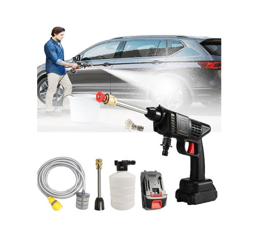 Cordless Electric Car Pressure Washer | 48V Rechargeable Portable Power Cleaner with 8000mAh Battery and Carrying Case